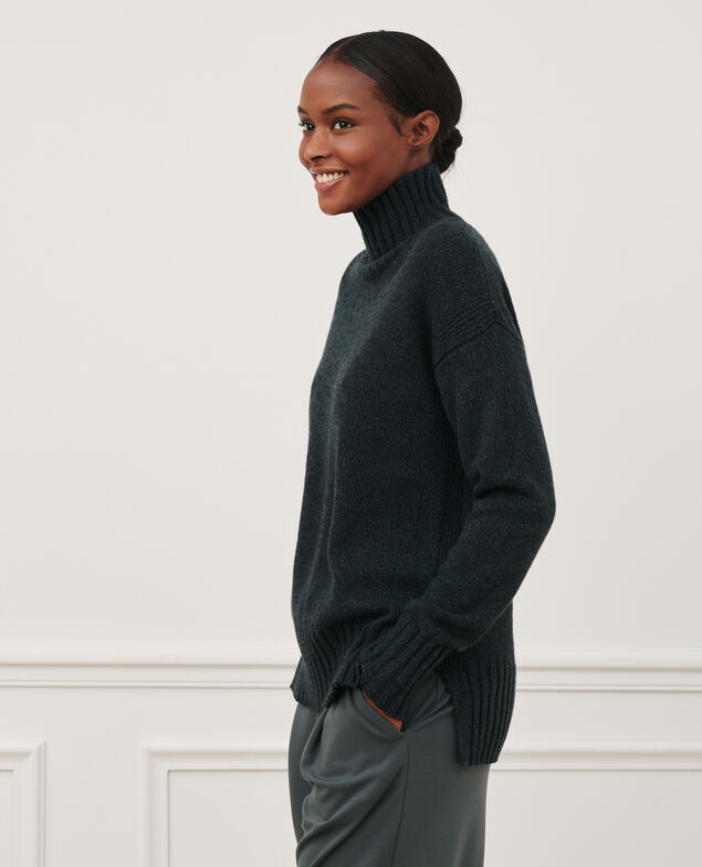 Virgin wool high neck jumper 8844 55 green