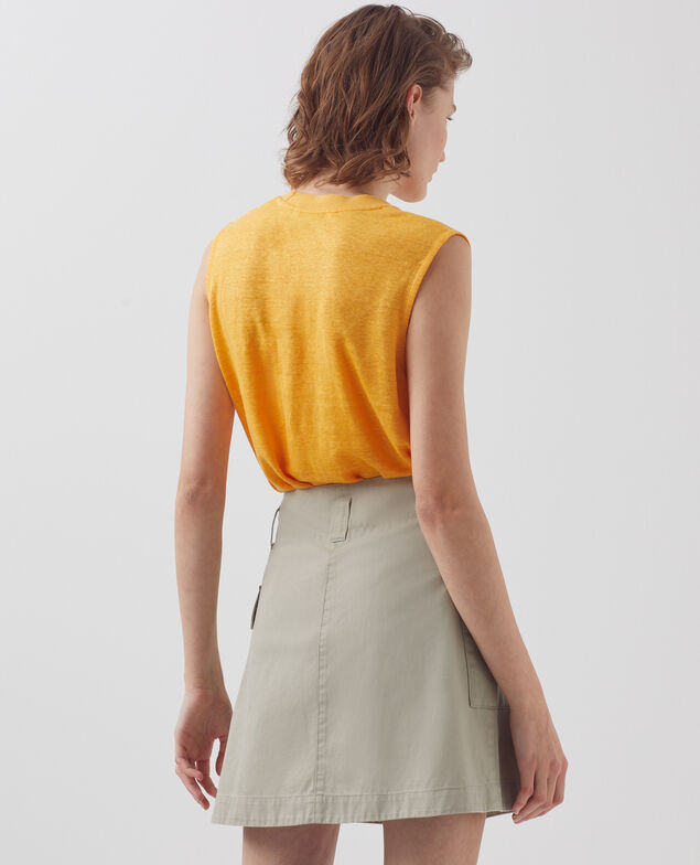 Cargo mini skirt H030 abbey stone