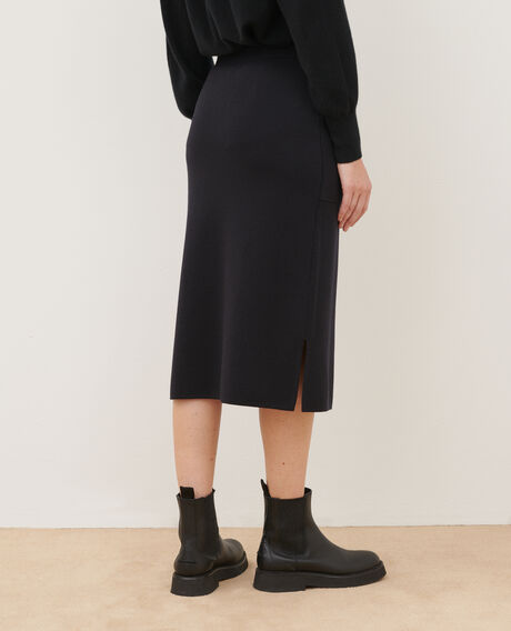 Wool maxi skirt 8891 09 black 2wsk133w21