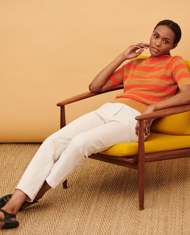 MARGUERITE - Cigarette trousers 30 natural 2spa230f03