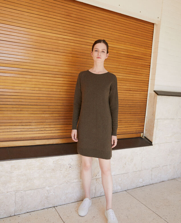Cashmere dress Olive night