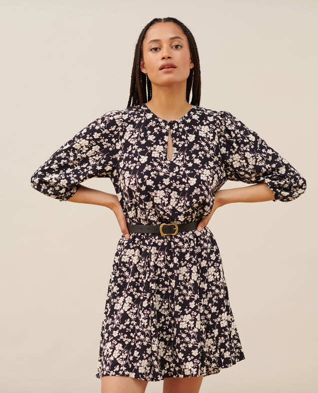 Silky printed dress