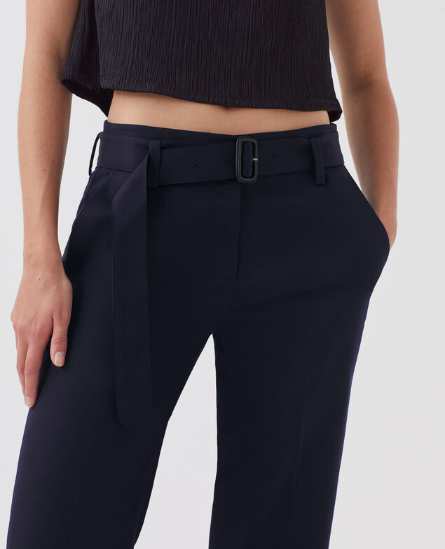 COLETTE - Slim fit straight wool trousers H695 night sky
