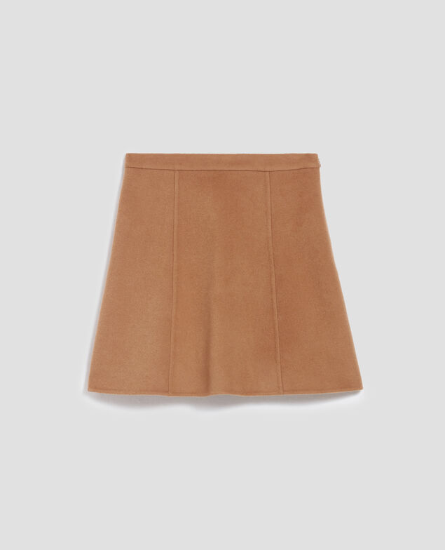 Double-sided mini skirt I340 toasted coconut