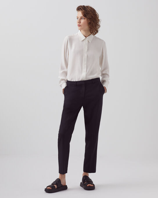 SIBYLLE - Silk shirt OPTICAL WHITE