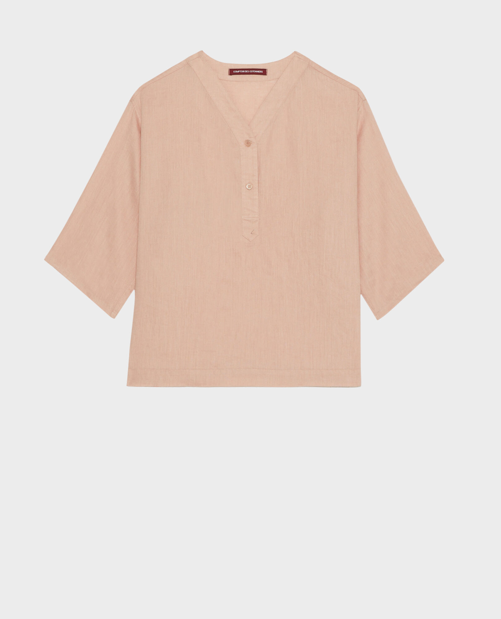 Linen tunic blouse 32 beige 2sbl136f04