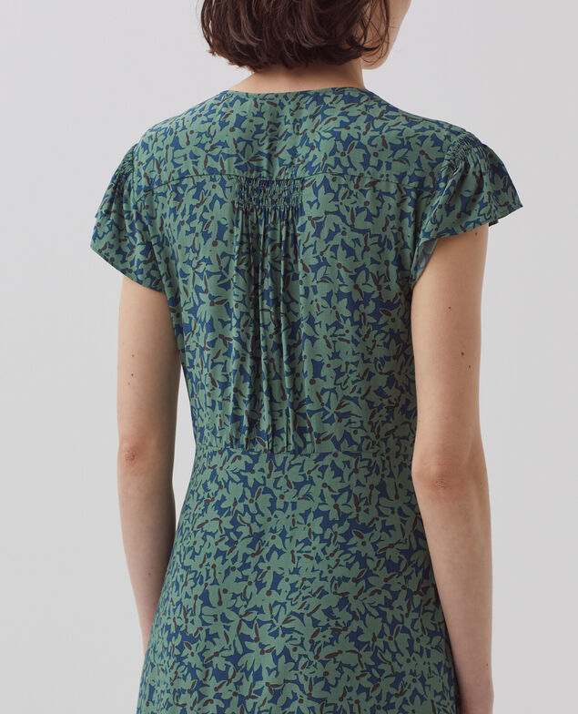 LUDIVINE - Fluid printed dress H642 petal majolica