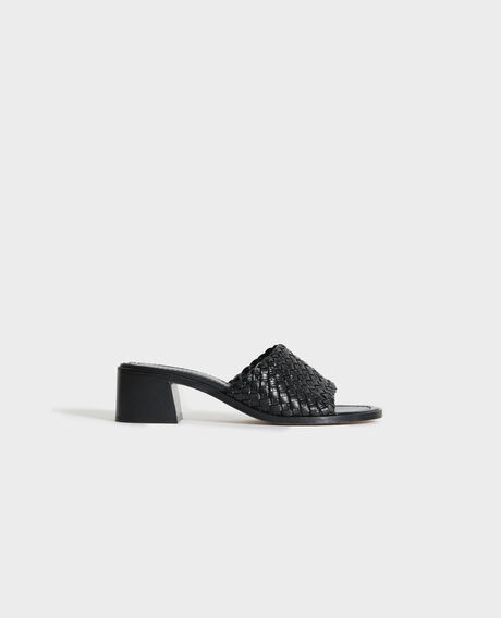 Leather heeled sandals 09 black 2ss22353