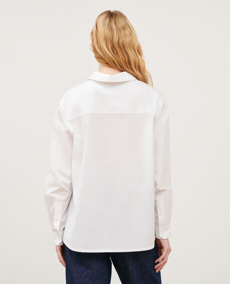 Loose cotton kaftan shirt 0007 white 3sbl018c12