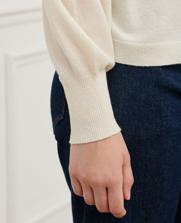 Loose cashmere 3D jumper Jet stream