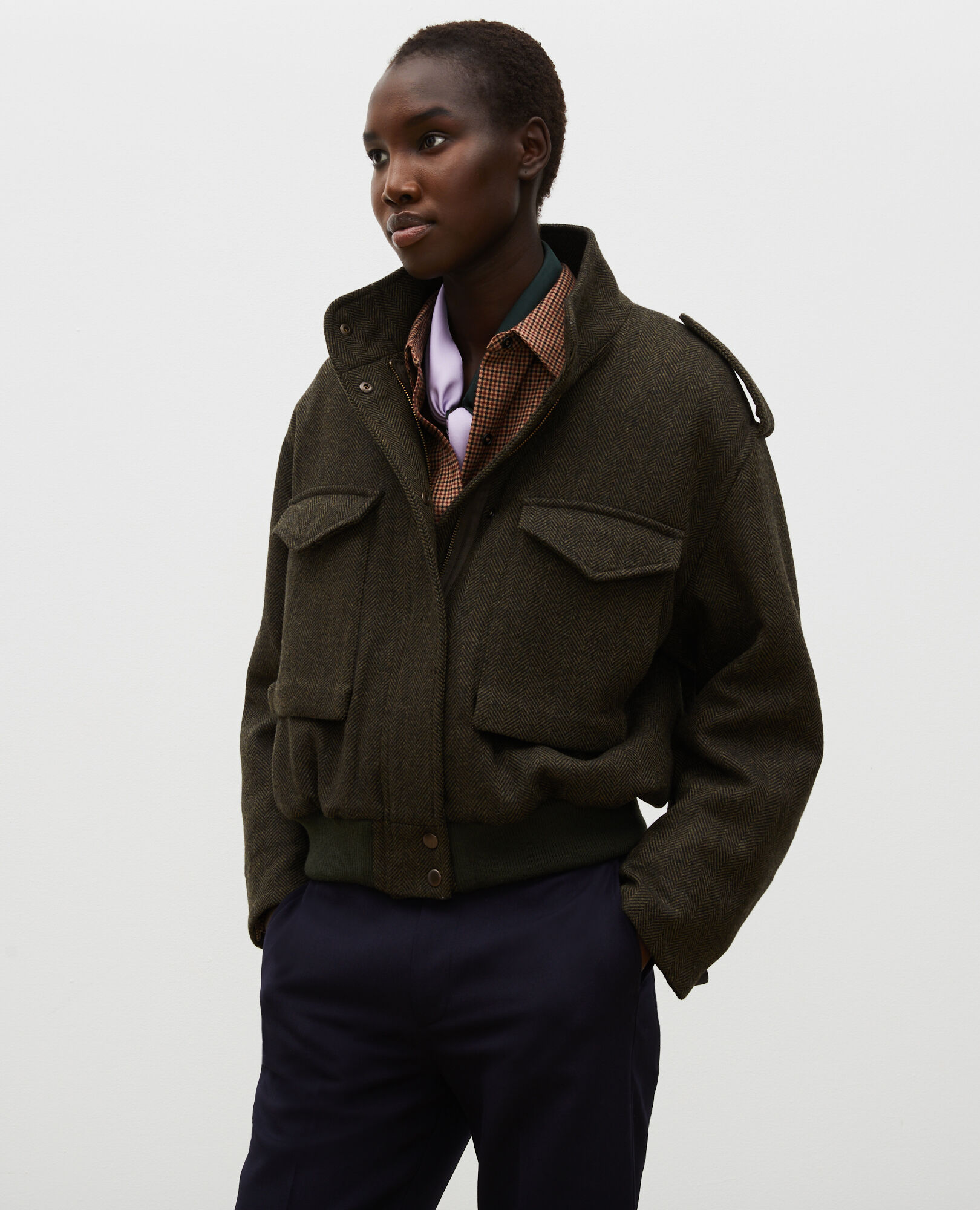 Aviator wool clearance jacket
