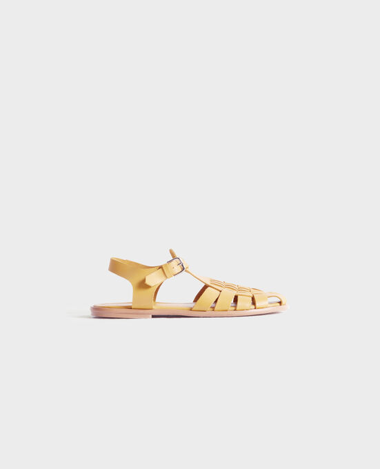 Braided leather sandals 0460 OCHRE YELLOW
