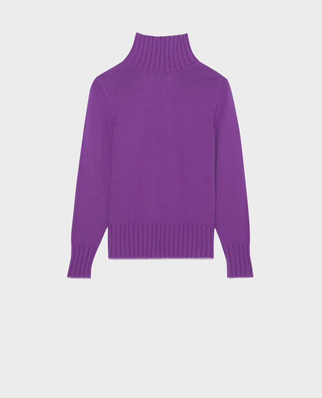 Virgin wool polo neck jumper 6022c brghtviolet Parques
