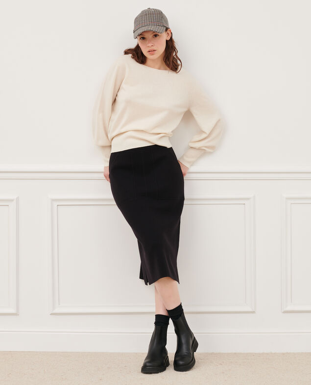 Fine cashmere boatneck jumper Jet stream