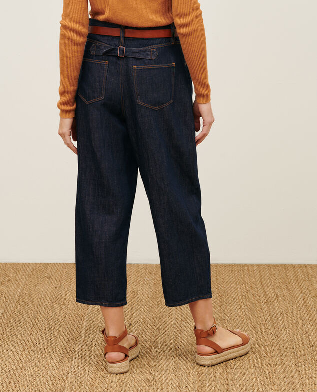 PEGGY - Denim carrot trousers