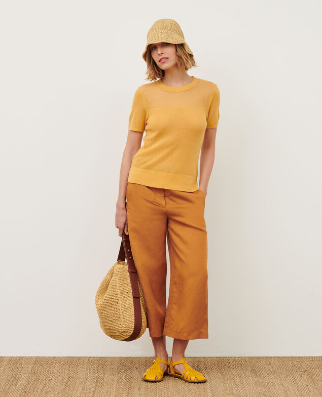 Short-sleeve top 0460 ochre yellow 3sju147l02