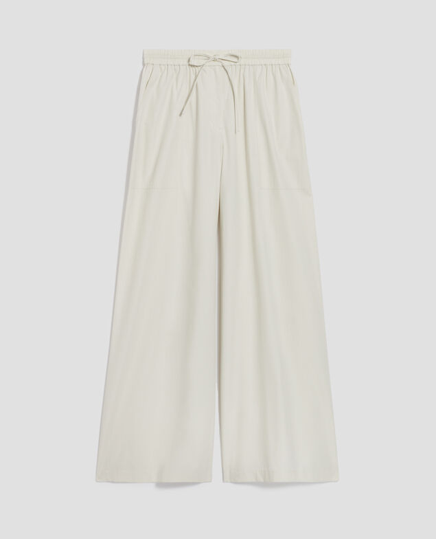 YVONNE - Loose trousers J010 white onyx
