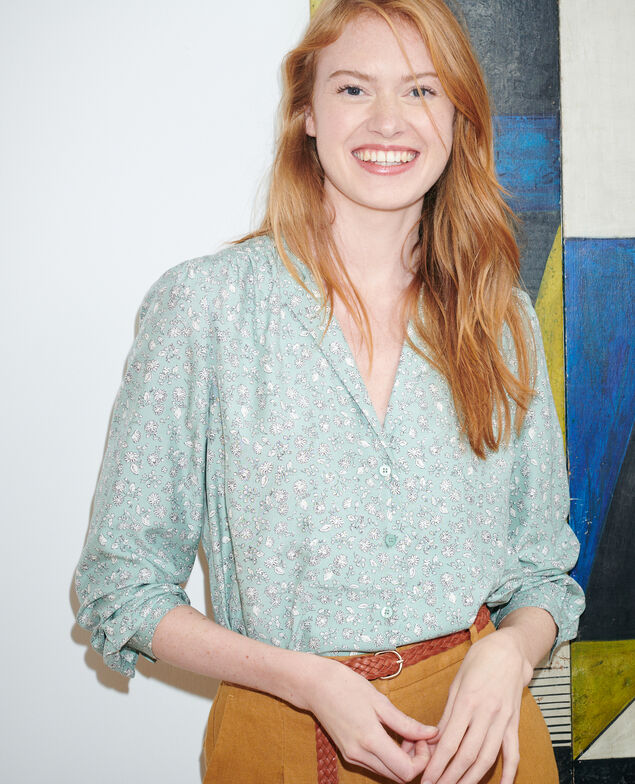 Loose shirt 96 print green