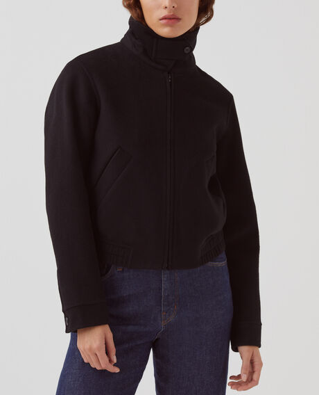 Double-sided wool blend jacket