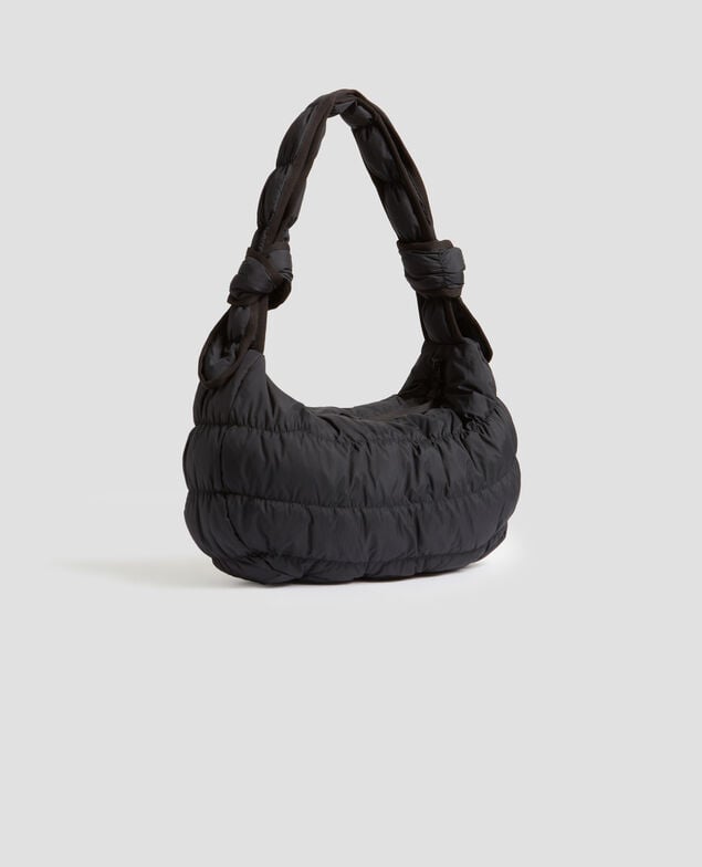 Half-moon quilted bag 8853 09 black