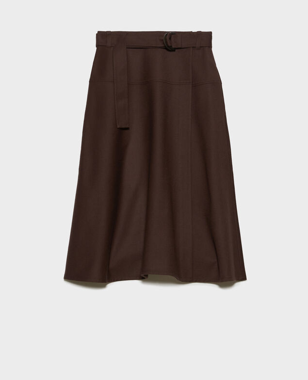 Wool wrap skirt 8809 38 darkbrown