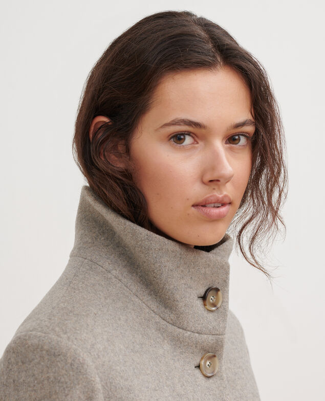 Wool blend short coat