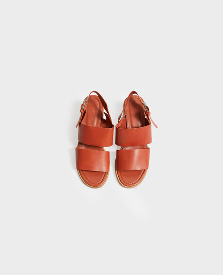 Leather heeled sandals 29 dark orange 2ss22352