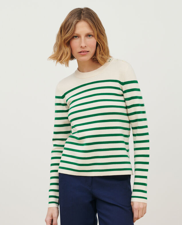 MADDY - Striped merino wool jumper