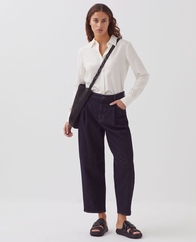 SIBYLLE - Silky shirt H013 gardenia