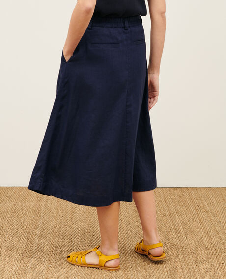 Linen midi skirt 68 blue 2ssk500f04