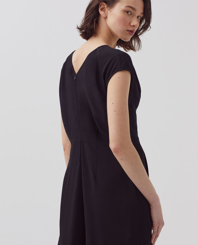 Silky sleeveless jumpsuit H091 black beauty