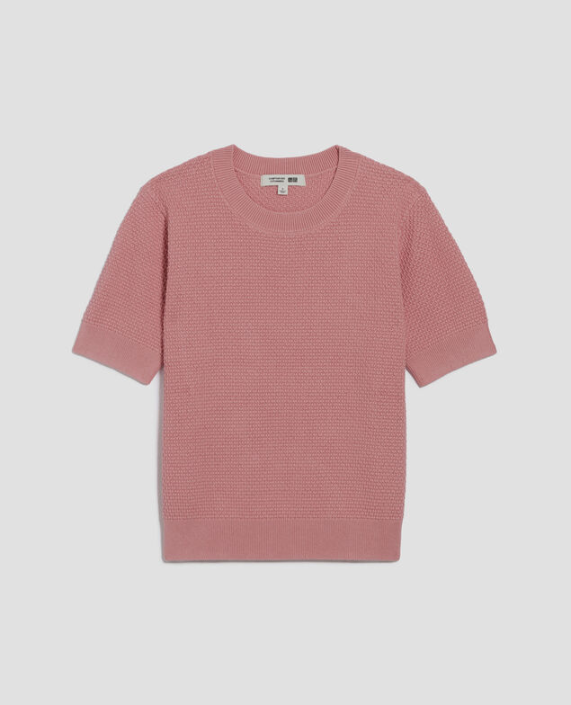 Short-sleeve cotton jumper U120 pink