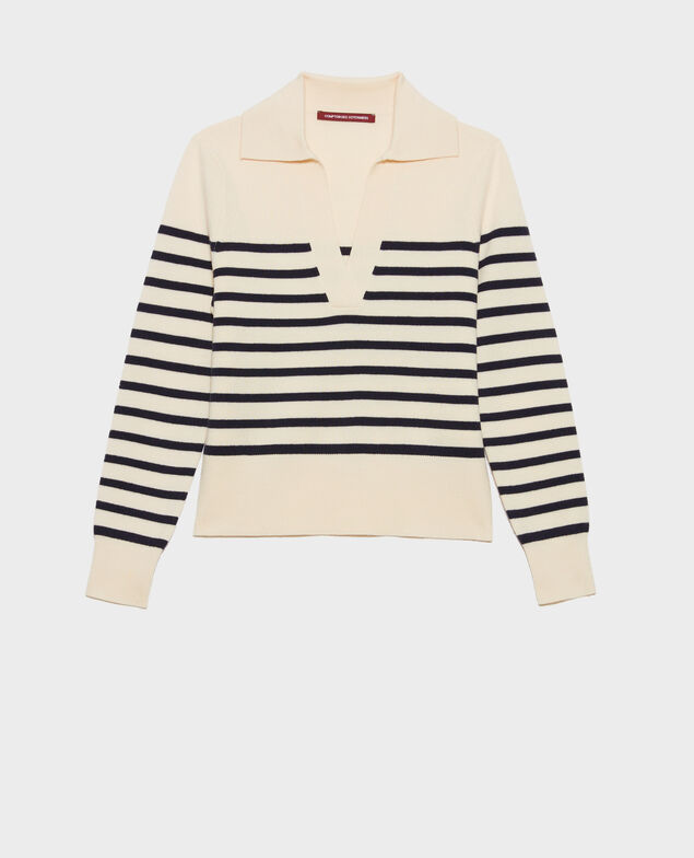 Striped merino wool jumper