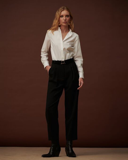 Wool suit trousers A091 BLACK