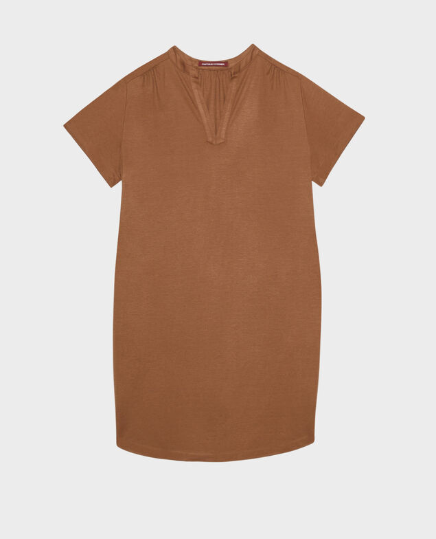 Short-sleeved dress 35 brown 2sdj418v11