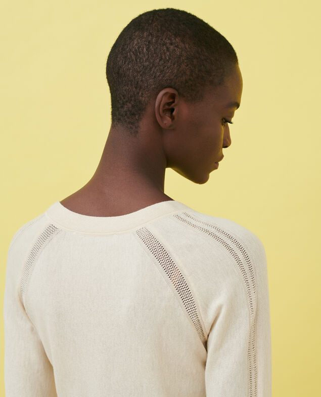Mixed silk jumper 30 natural