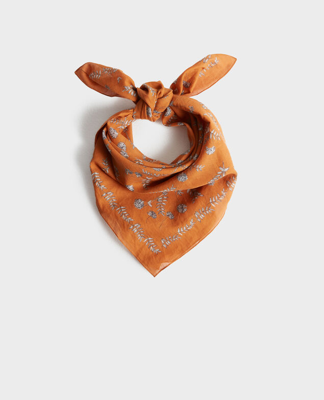 Printed cotton bandana Pumpkin spice