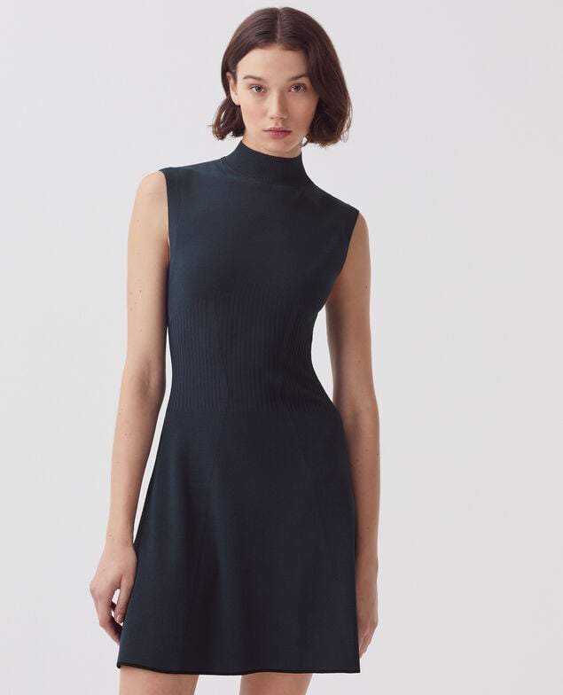 Knit mini dress J690 blueberry