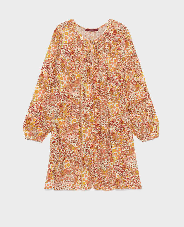 Silky printed dress