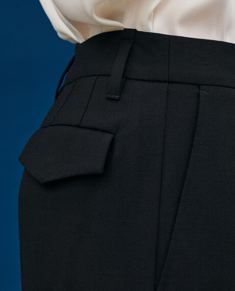 YVONNE - Wool trousers 4216 black_beauty 2wpa293w19