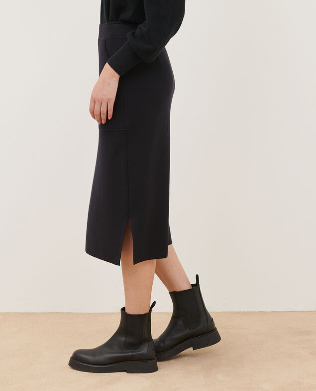 Wool maxi skirt