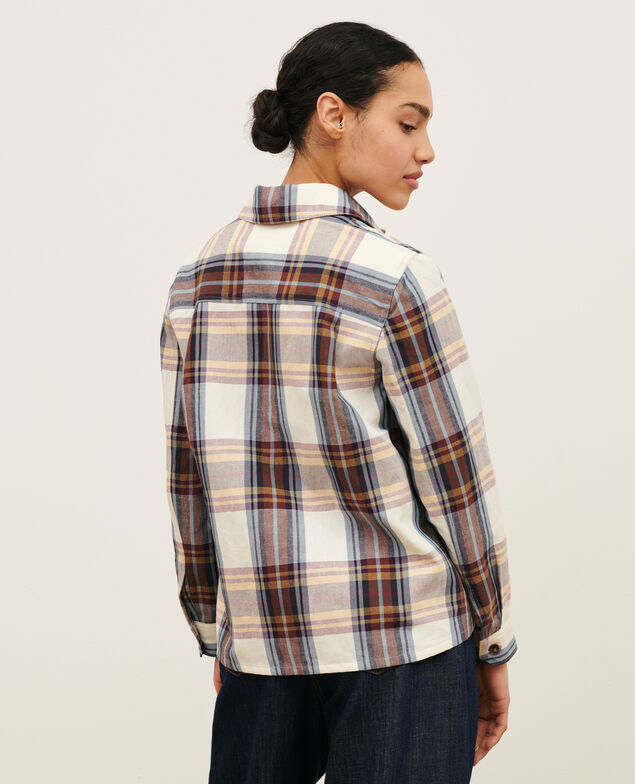 Cotton blend overshirt 0180 wine 3sja182c13