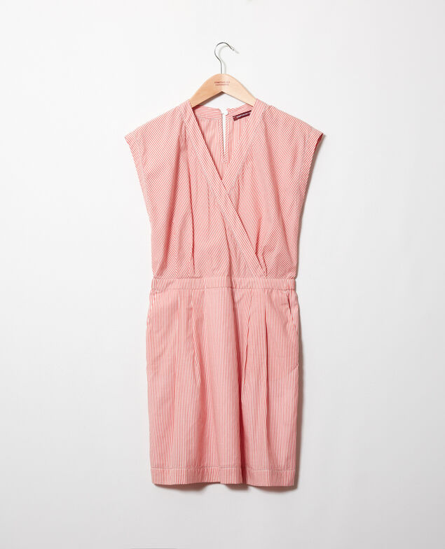 Cotton wrapover dress Ss molten lava