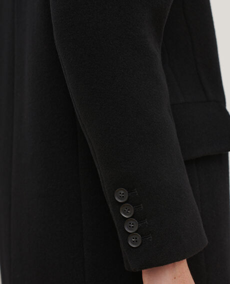 Long wool blend coat 8824 09 black 2wco031w16