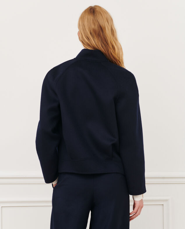 Double-sided wool and cashmere jacket 7012c 69 navy