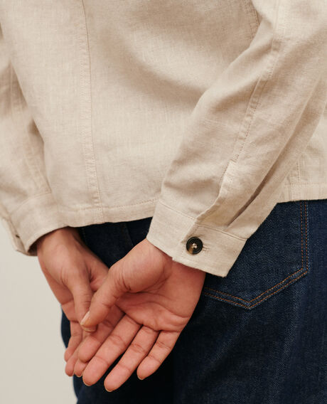 Linen jacket 0310 beige natural 3sja184f03