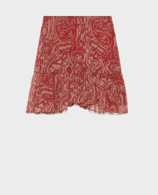 Silky mini skirt