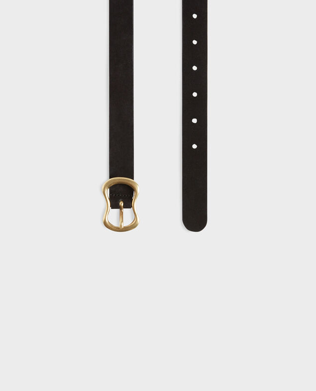 Skinny suede belt