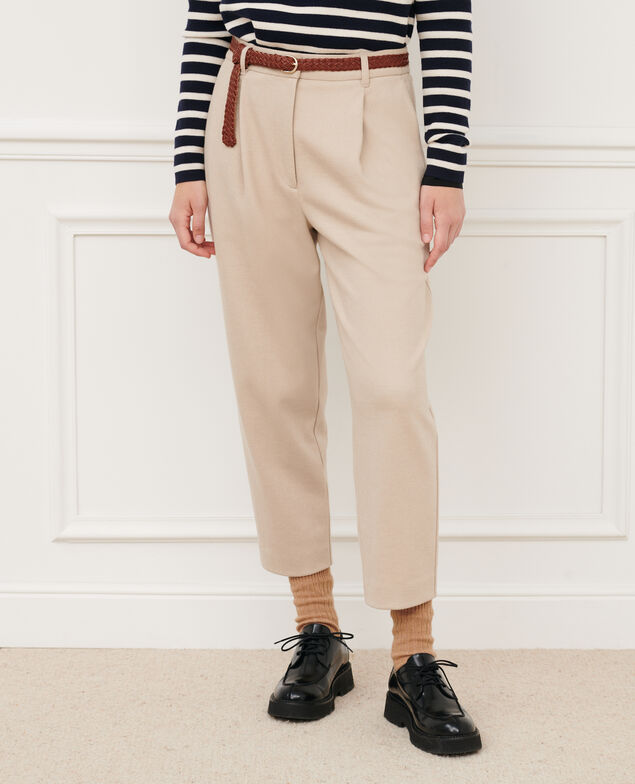 Wool jersey cigarette pants 8896 31_beige
