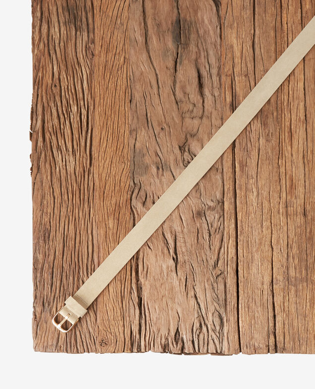 Suede leather belt Clay
